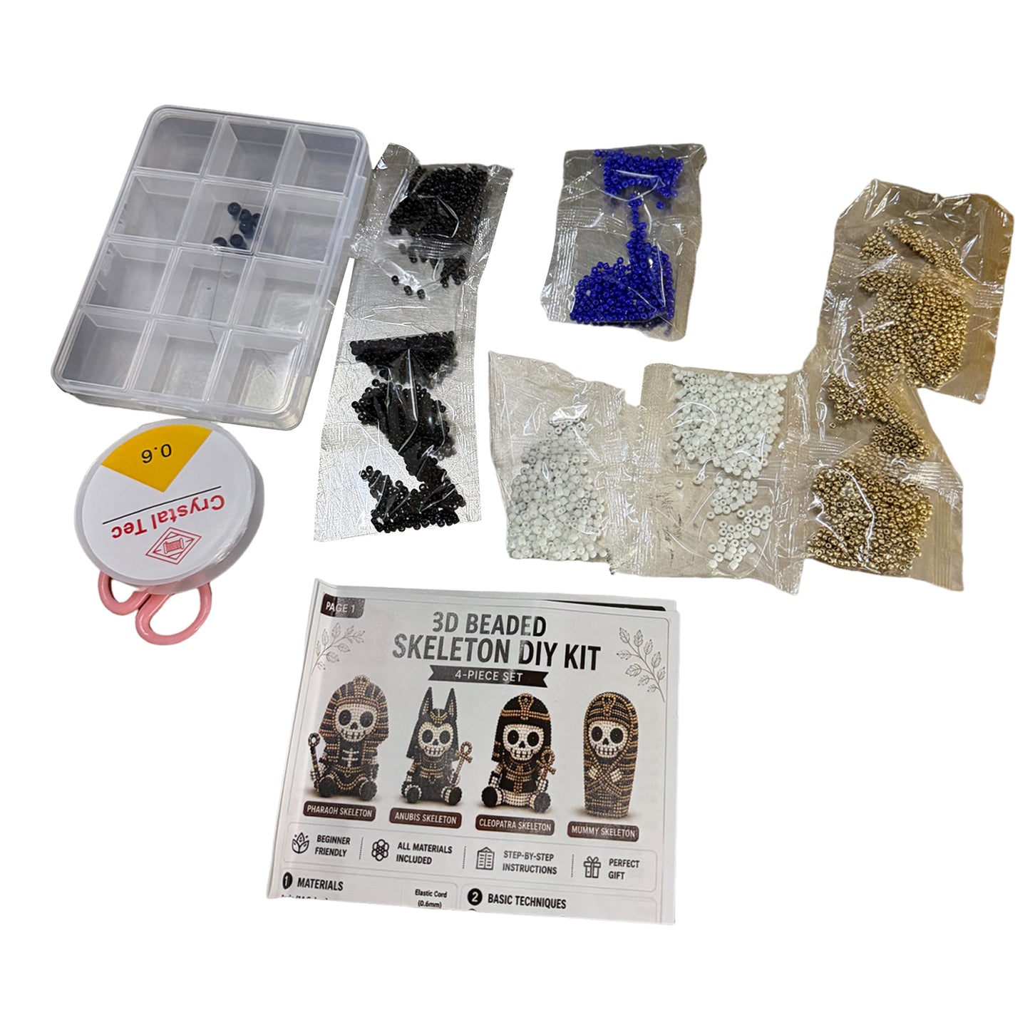 Handmade Bead Art Mosaic Kit Smooth and Wear- Creative DIY Decoration Sturdy for Hand Embroidery Craft Enthusiasts & Decoration (D)