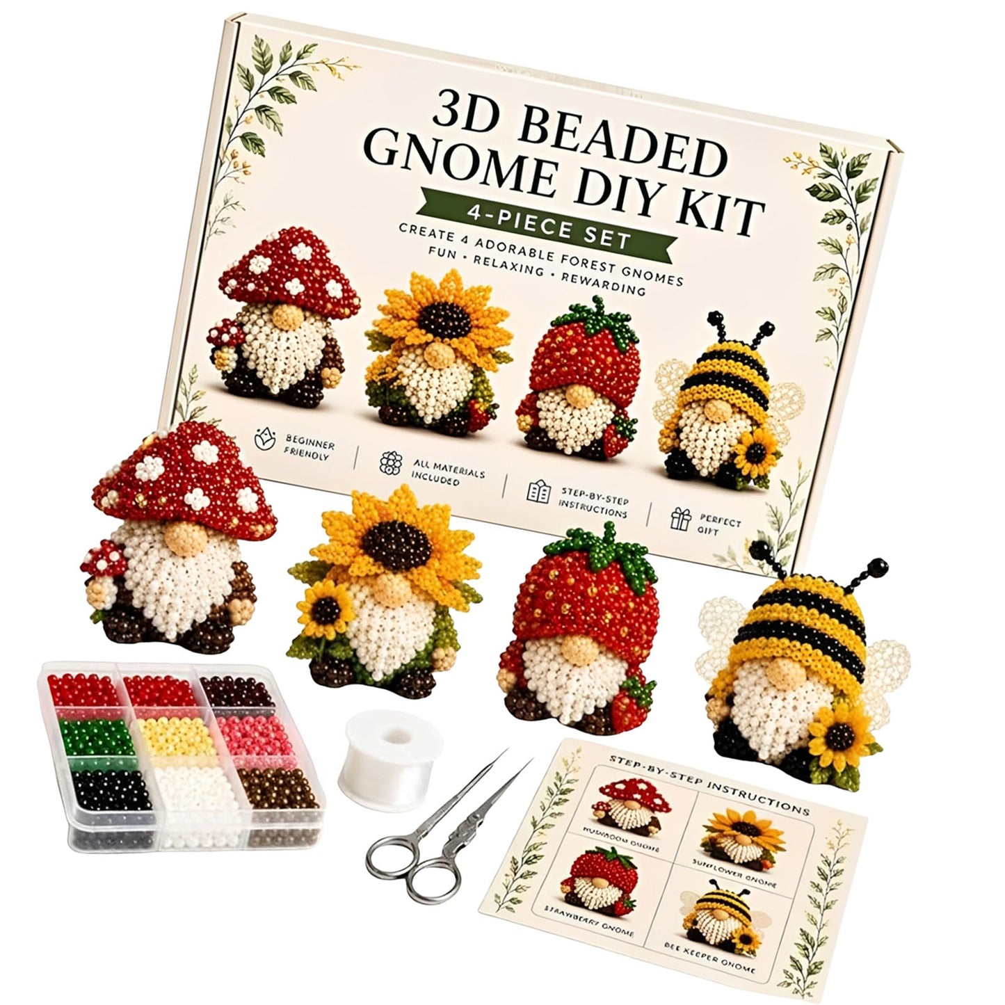 Handmade Bead Art Mosaic Kit with Full Materials & Instructions Creative DIY Decoration Beginner-Friendly for Hand Embroidery Craft Enthusiasts & Decoration (A)