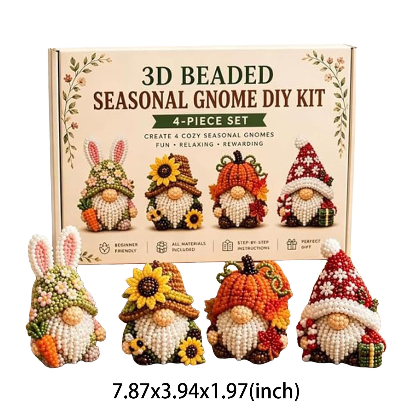 Handmade Bead Art Mosaic Kit with Full Materials & Instructions Creative DIY Decoration Beginner-Friendly for Hand Embroidery Craft Enthusiasts & Decoration (C)