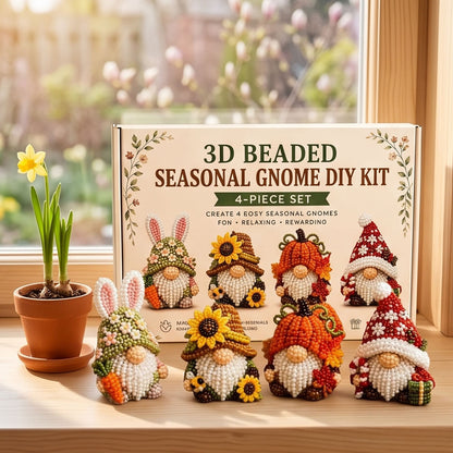 Handmade Bead Art Mosaic Kit with Full Materials & Instructions Creative DIY Decoration Beginner-Friendly for Hand Embroidery Craft Enthusiasts & Decoration (C)