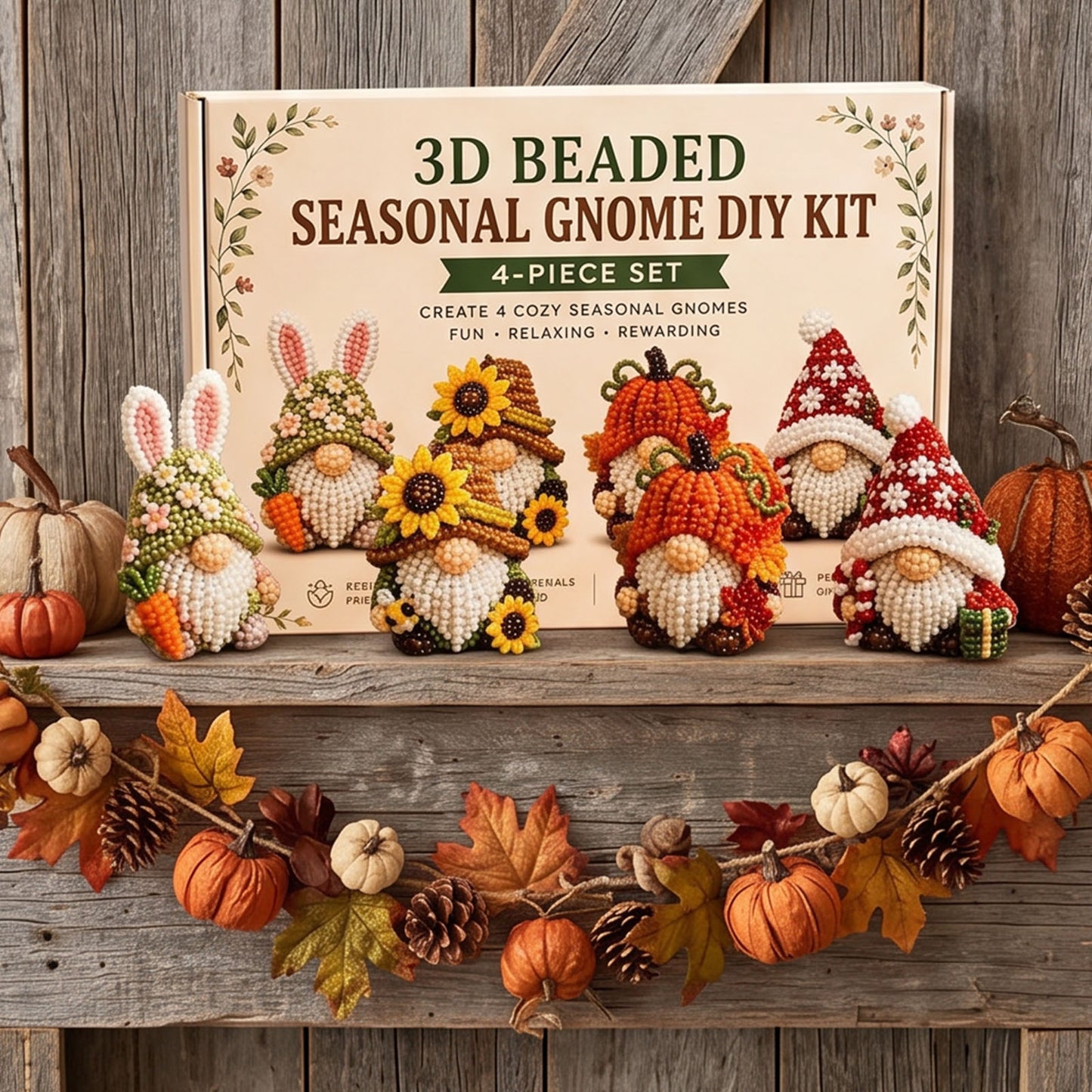 Handmade Bead Art Mosaic Kit with Full Materials & Instructions Creative DIY Decoration Beginner-Friendly for Hand Embroidery Craft Enthusiasts & Decoration (C)