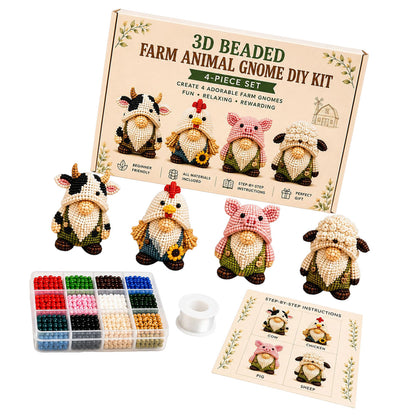 Handmade Bead Art Mosaic Kit with Full Materials & Instructions Creative DIY Decoration Beginner-Friendly for Hand Embroidery Craft Enthusiasts & Decoration (D)