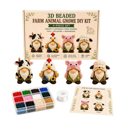 Handmade Bead Art Mosaic Kit with Full Materials & Instructions Creative DIY Decoration Beginner-Friendly for Hand Embroidery Craft Enthusiasts & Decoration (D)