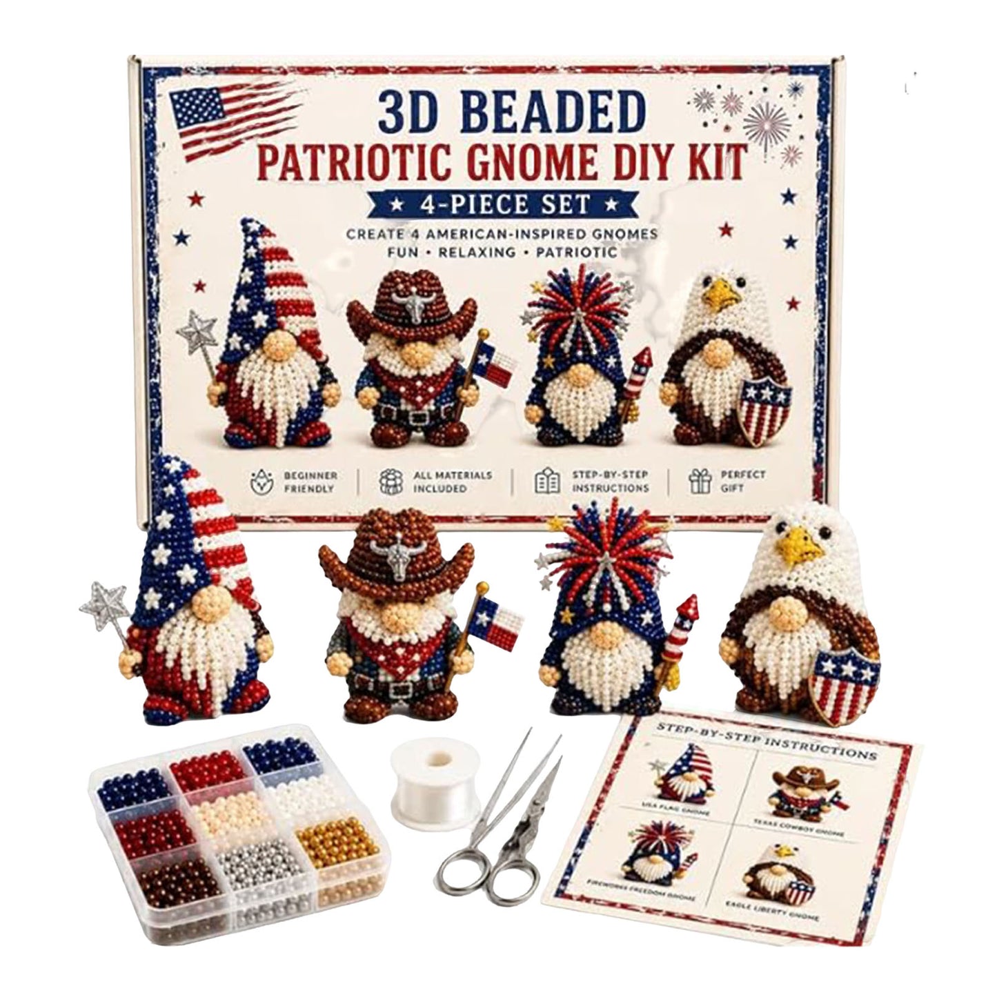 Handmade Bead Art Mosaic Kit with Full Materials & Instructions Creative DIY Decoration Beginner-Friendly for Hand Embroidery Craft Enthusiasts & Decoration (E)