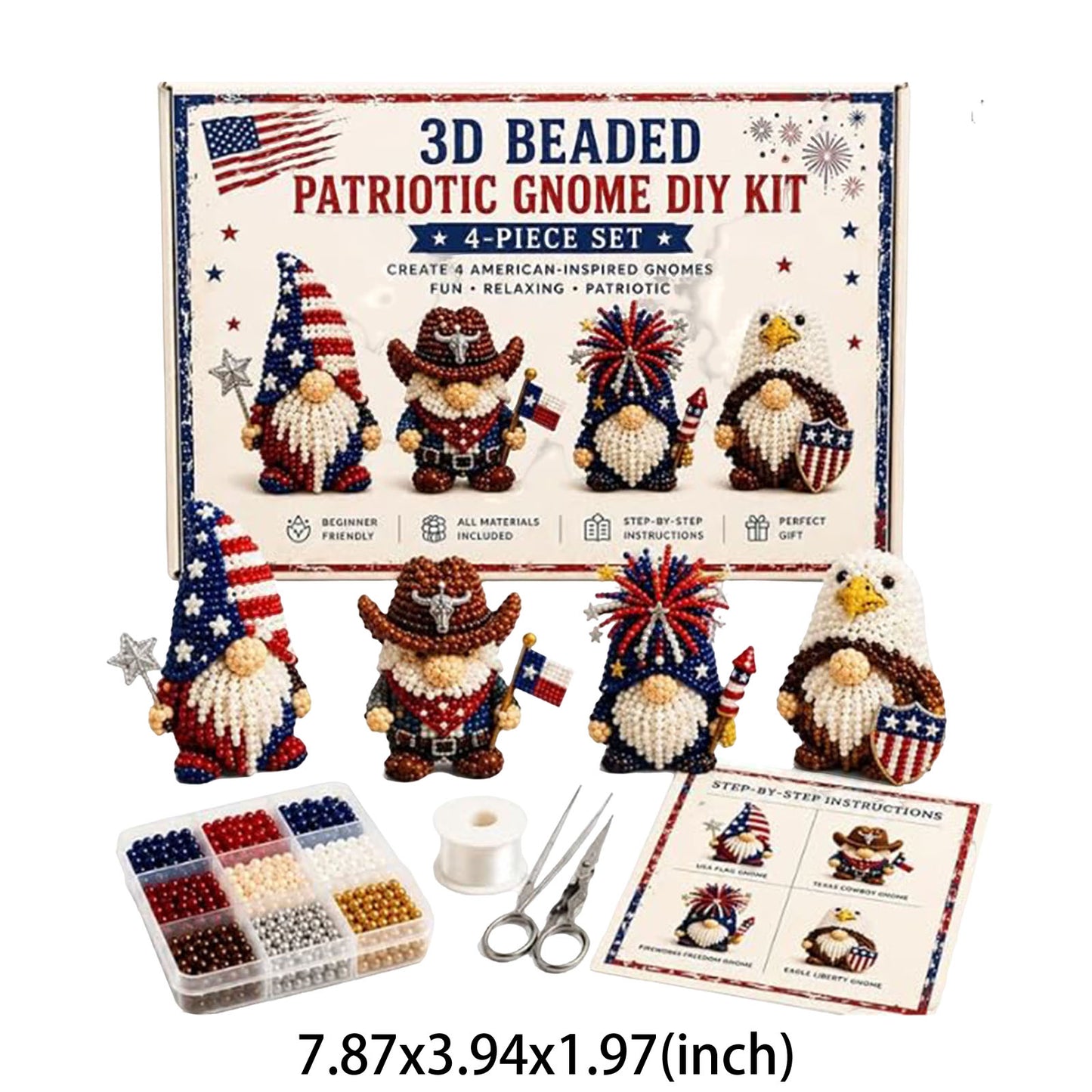 Handmade Bead Art Mosaic Kit with Full Materials & Instructions Creative DIY Decoration Beginner-Friendly for Hand Embroidery Craft Enthusiasts & Decoration (E)