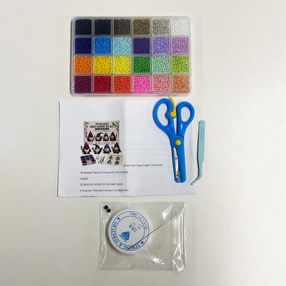 3D DIY Mouse Beaded Animal DIY Kit with Instructions Cute Handmade Bead Art Set Animals Bead Embroidery Kit Creative DIY Decoration Gifts for Beginner