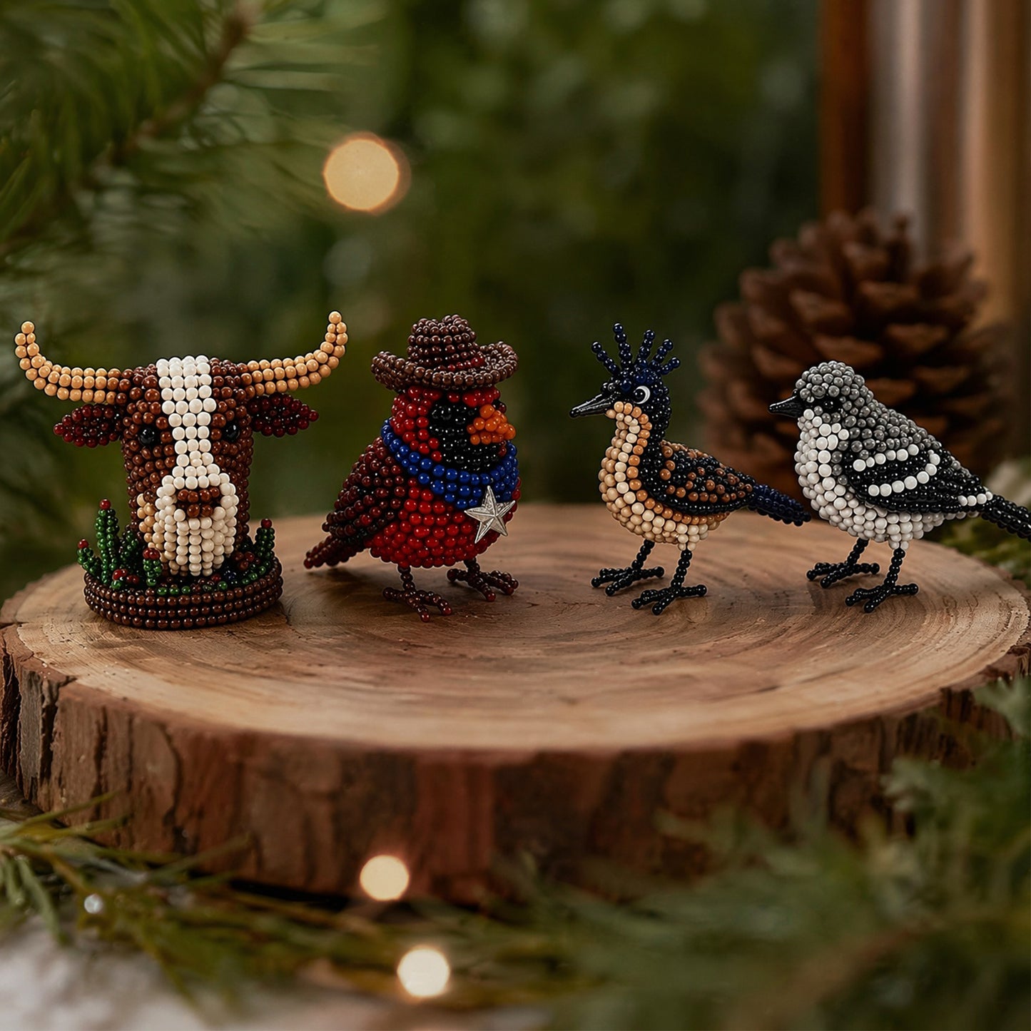 4-Pack 3D DIY Beaded Animal DIY Kit with Instructions Cute Handmade Bead Art Set Bead Animal Making Kit Creative DIY Decoration Gifts for Beginner(A)