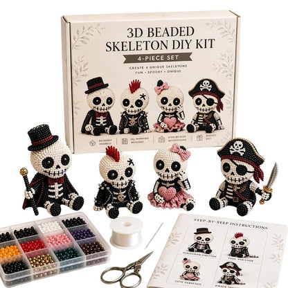 3D Petite Beaded Craft Kits Multi Purpose DIY Creative Jewelry Art Crafts Reusable Handmade Desk Bead Ornament for Relaxing Weekend Family Activity (A)