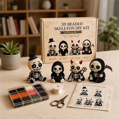 3D Petite Beaded Craft Kits Multi Purpose DIY Creative Jewelry Art Crafts Reusable Handmade Desk Bead Ornament for Relaxing Weekend Family Activity (B)