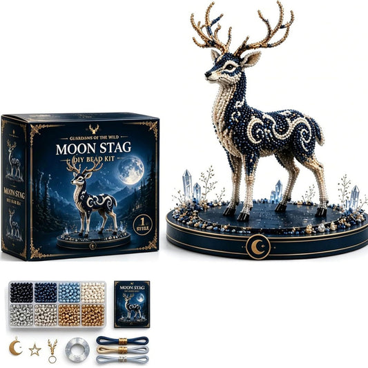 Animal 3D DIY Beaded Craft Kit with Full Materials & Instructions Beaded Animal Making Kit Bead Embroidery Set Gift For Beginners & Craft Enthusiasts (deer)