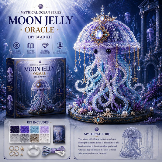 Mythical Ocean 3D DIY Beaded Animal Making Kit with Full Materials & Instructions Beaded Craft Kit Bead Embroidery Set Gift For Beginners & Craft Enthusiasts (jellyfish)