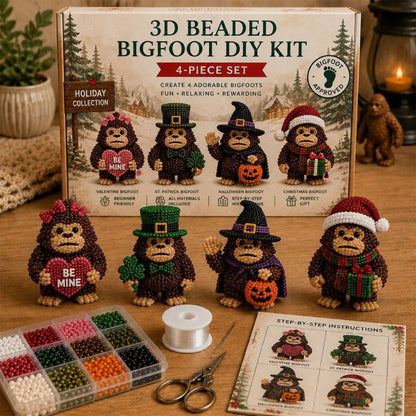 DIY 3D Animals Bead Embroidery Kits Complete Accessories Bead Embroidery Set Cute Bead Craft Animal Set for Crafting Enthusiasts Girls Women Teens Adults (Festival)