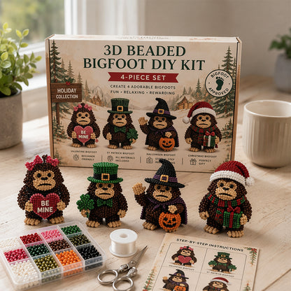 DIY 3D Animals Bead Embroidery Kits Complete Accessories Bead Embroidery Set Cute Bead Craft Animal Set for Crafting Enthusiasts Girls Women Teens Adults (Festival)