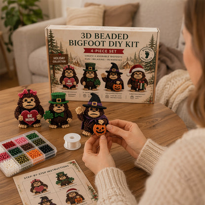 DIY 3D Animals Bead Embroidery Kits Complete Accessories Bead Embroidery Set Cute Bead Craft Animal Set for Crafting Enthusiasts Girls Women Teens Adults (Festival)