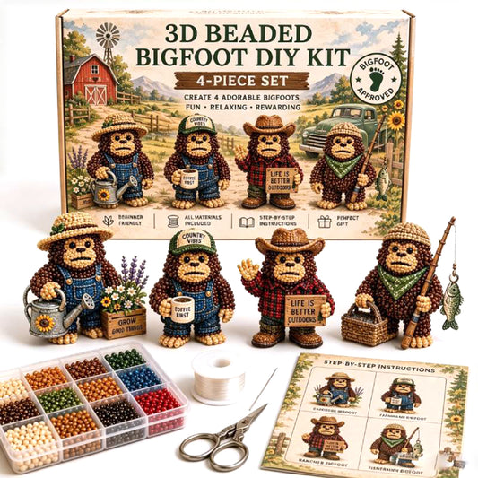 DIY 3D Animals Bead Embroidery Kits Complete Accessories Bead Embroidery Set Cute Bead Craft Animal Set for Crafting Enthusiasts Girls Women Teens Adults (Gardener)