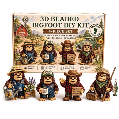 DIY 3D Animals Bead Embroidery Kits Complete Accessories Bead Embroidery Set Cute Bead Craft Animal Set for Crafting Enthusiasts Girls Women Teens Adults (Gardener)