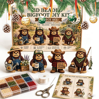 DIY 3D Animals Bead Embroidery Kits Complete Accessories Bead Embroidery Set Cute Bead Craft Animal Set for Crafting Enthusiasts Girls Women Teens Adults (Gardener)