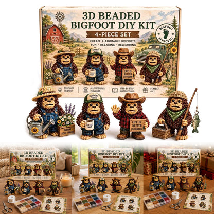 DIY 3D Animals Bead Embroidery Kits Complete Accessories Bead Embroidery Set Cute Bead Craft Animal Set for Crafting Enthusiasts Girls Women Teens Adults (Gardener)