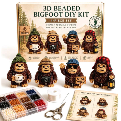 DIY 3D Animals Bead Embroidery Kits Complete Accessories Bead Embroidery Set Cute Bead Craft Animal Set for Crafting Enthusiasts Girls Women Teens Adults (Hat)
