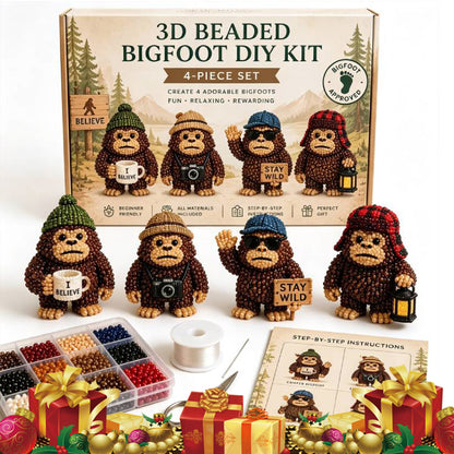 DIY 3D Animals Bead Embroidery Kits Complete Accessories Bead Embroidery Set Cute Bead Craft Animal Set for Crafting Enthusiasts Girls Women Teens Adults (Hat)
