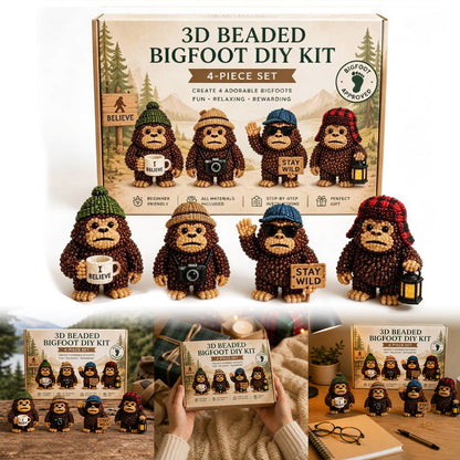 DIY 3D Animals Bead Embroidery Kits Complete Accessories Bead Embroidery Set Cute Bead Craft Animal Set for Crafting Enthusiasts Girls Women Teens Adults (Hat)
