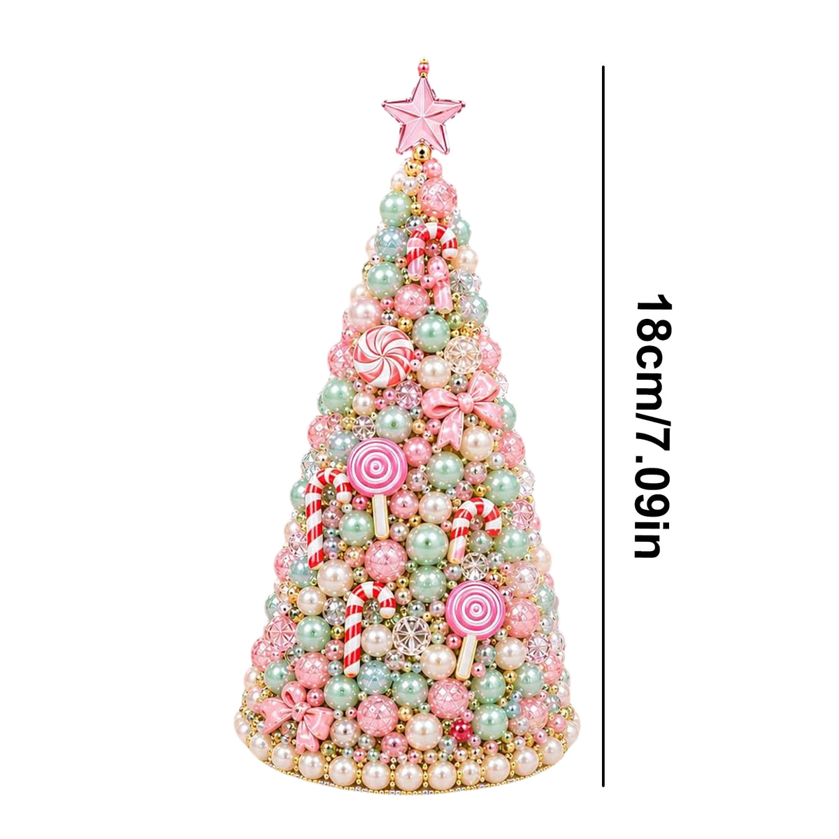 Beaded Xmas Tree DIY Kit 9 Holiday Styles Foam Cone Pearl Includes Beads Pins Charms Instructions Gift Box Holiday Tabletop Decor Set