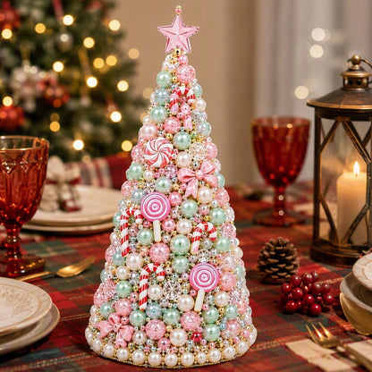 Beaded Christmas Tree DIY Kit Candy Wonderland Tabletop Decor