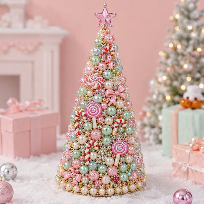 Beaded Christmas Tree DIY Kit Candy Wonderland Tabletop Decor