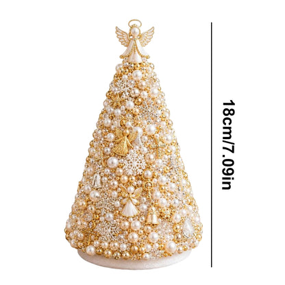DIY Beaded Christmas Tree Kit Angel Glow Foam Cone with Pins Charms