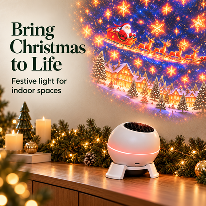 Christmas Projector Light – USB Indoor Holiday Night Light